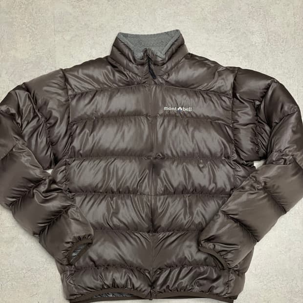 빈티지 몽벨 라이트 알파인 구스 다운 패딩 자켓 초코 브라운 모카 무스