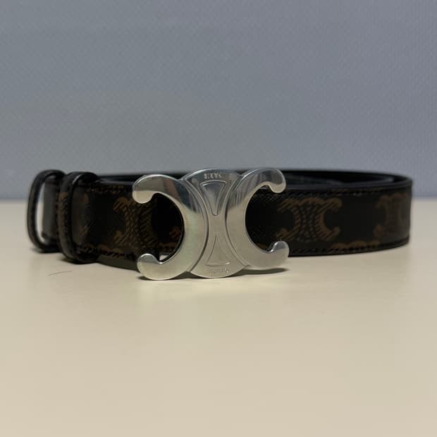 Celine 트리오페 벨트 브라운