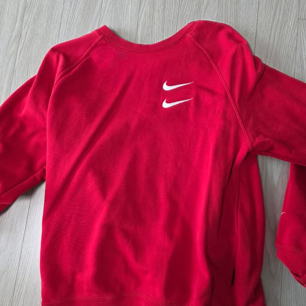 나이키 더블 스우시 맨투맨 레드 XL