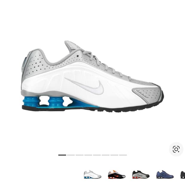 나이키 샥스 R4 메탈릭 실버 화이트