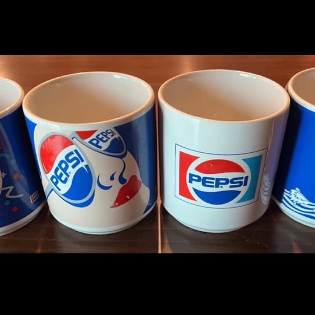 빈티지 펩시 머그컵 4p