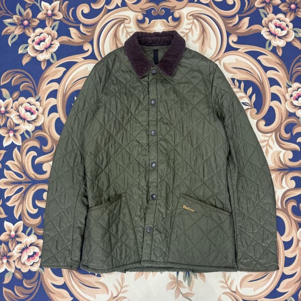 (M)바버 Barblor 헤리티지 퀼팅자켓(올리브)