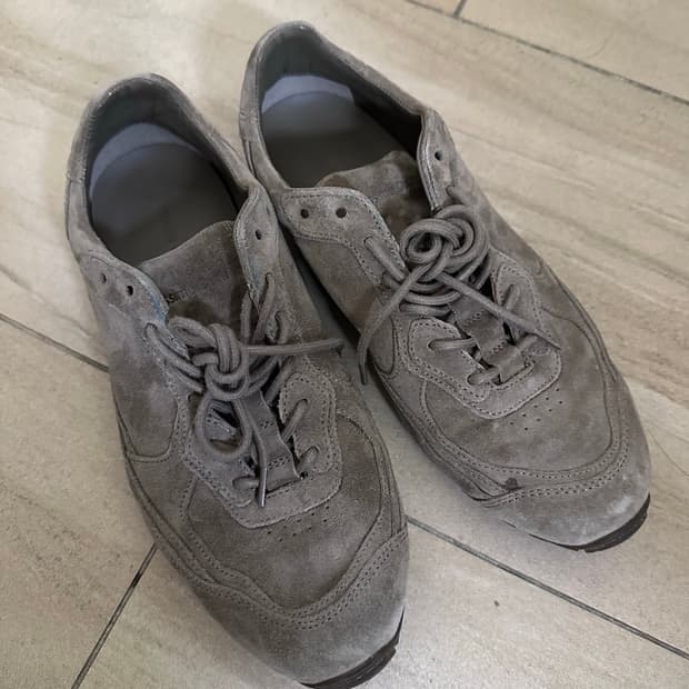 (260) 마시모두띠 피스 스웨이드 스니커즈 타우페