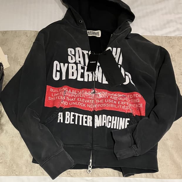 (L) Satoshi nakamoto 사토시 나카모토 후드집업