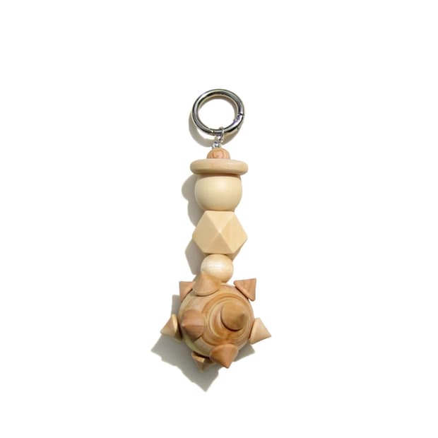 Beige Ponky Keyring