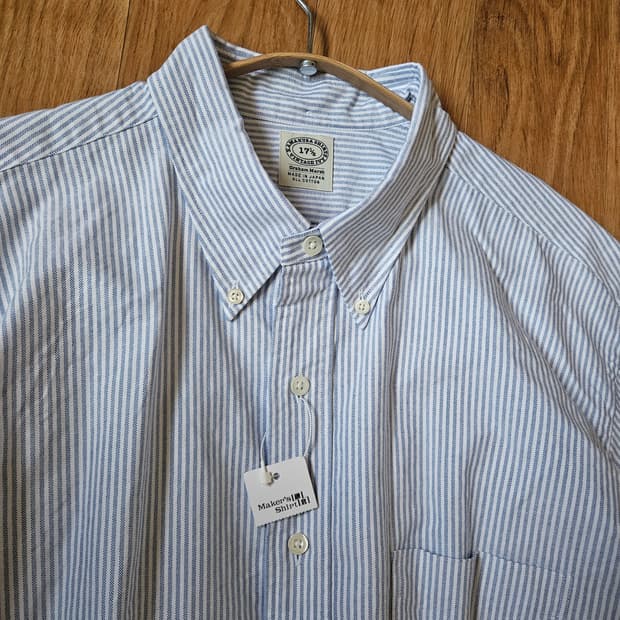 가마쿠라셔츠 ocbd 스트라이프 옥스포드셔츠
