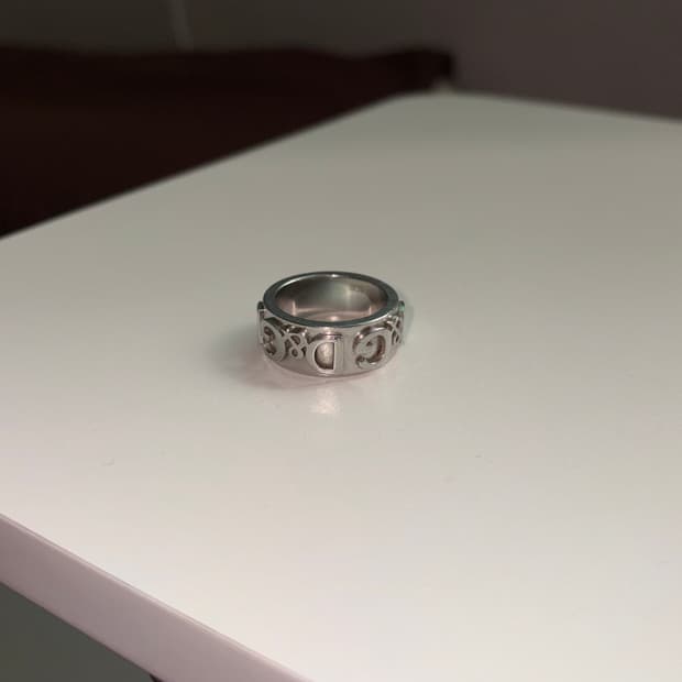 돌체앤가바나 D&G 로고 실버 링