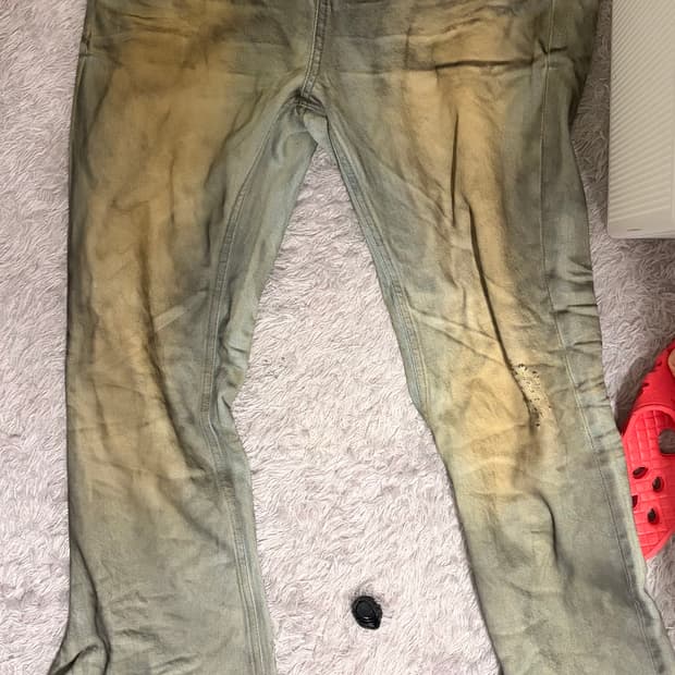 언더마이카 25SS 하드 오일 워싱 플레어 진 라이트 블루