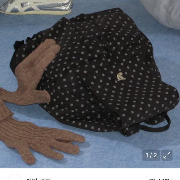 여밈 데이 백팩 도트 코듀로이