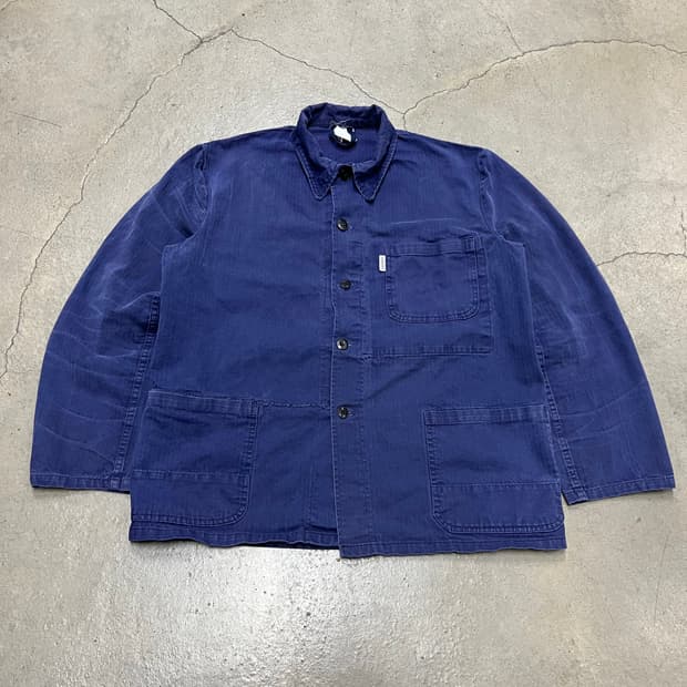 VINTAGE WASHING HBT 헤링본트윌코튼 프렌치워크자켓