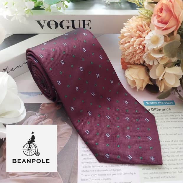 빈폴 실크 와인 B 패턴 넥타이 8.7cm A+등급 K2329

