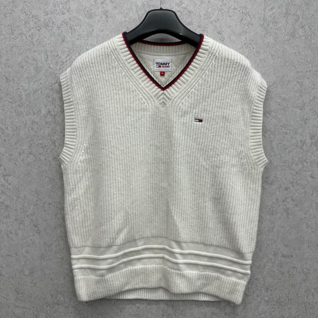 95 타미힐피거 남자 루즈핏 울 니트 조끼