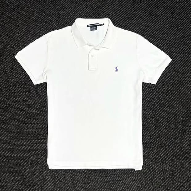 [L] Polo 폴로 랄프로렌 우먼즈 화이트 코튼 반팔 카라티