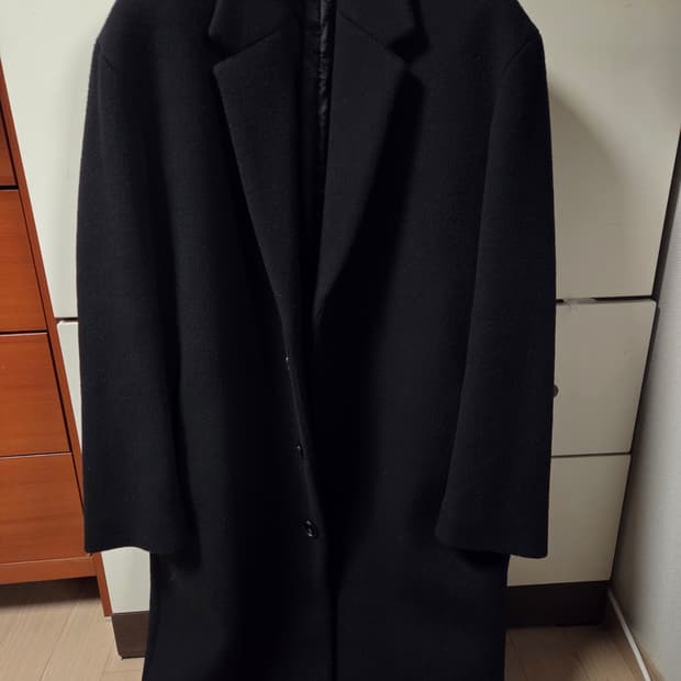 드로우핏 캐시미어 울 싱글 코트 블랙 m사이즈