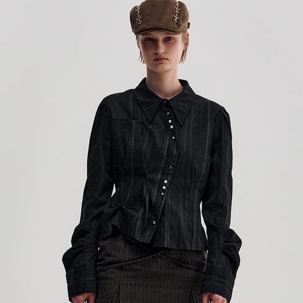 킴지수 Long Sleeve Button Up Shirt M