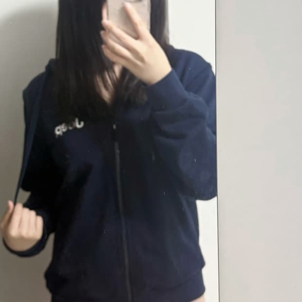 지프 네이비 후드집업