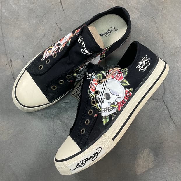 에드하디 스컬 슬립온 스니커즈