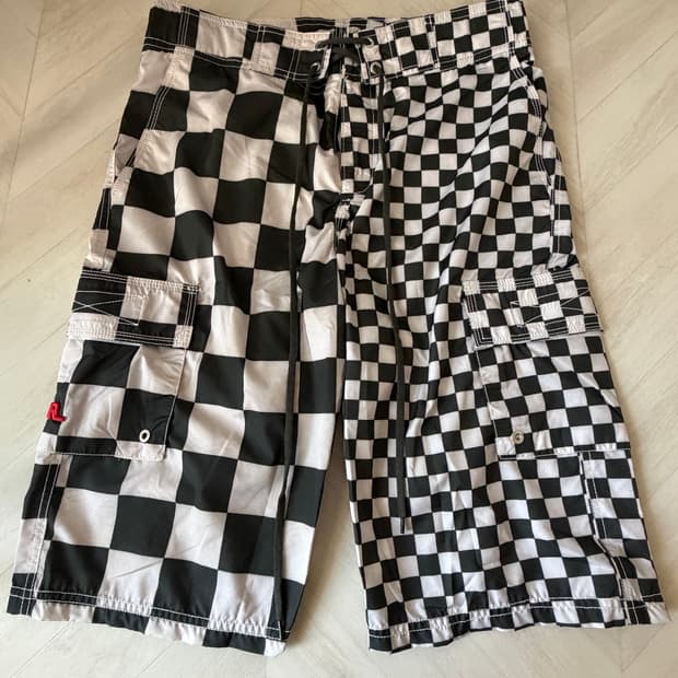 ERL check printed swim shorts