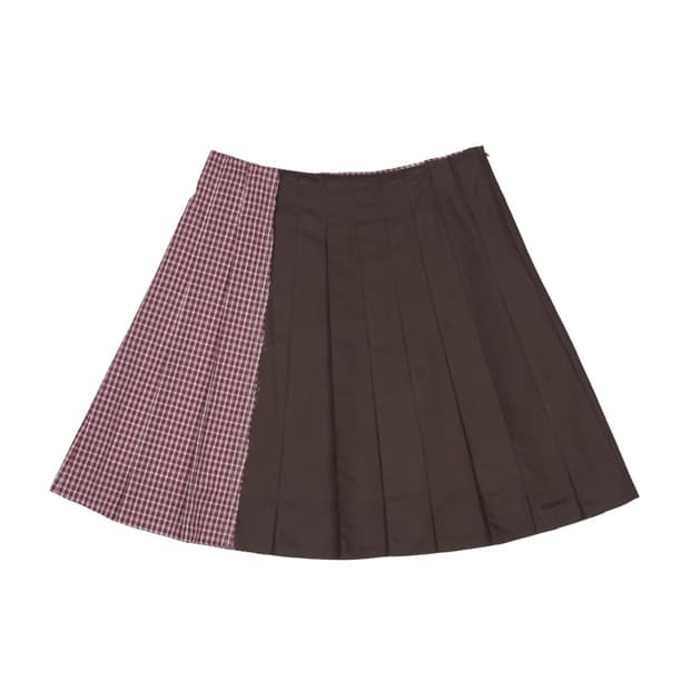 코이세이오 TRIPLE LAYER PLEATED SKIRT BROWN