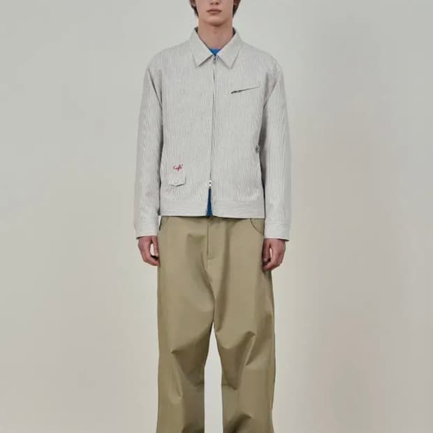 (L) Stu 스트라이프 아이보리 자켓