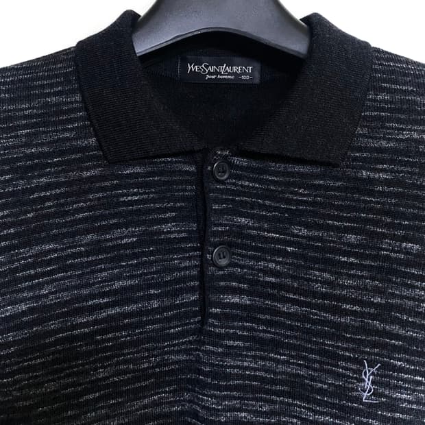 YSL Pour Homme 입 생로랑 패턴 니트 카라티