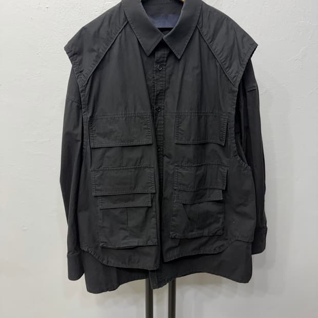 정품) 준지 21ss 오버핏 이중 포켓 셔츠형 자켓 44