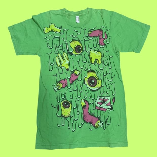 EZ 네온 그래픽 티셔츠
