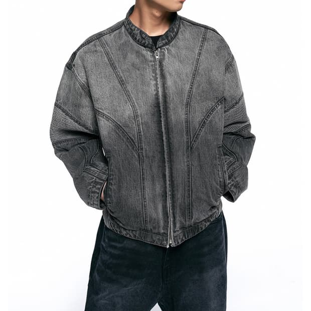 인사일런스 스모킹 페이드 데님 자켓