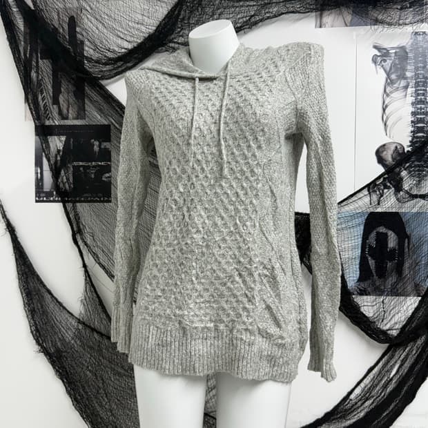 Basic knit hoodie longsleeve