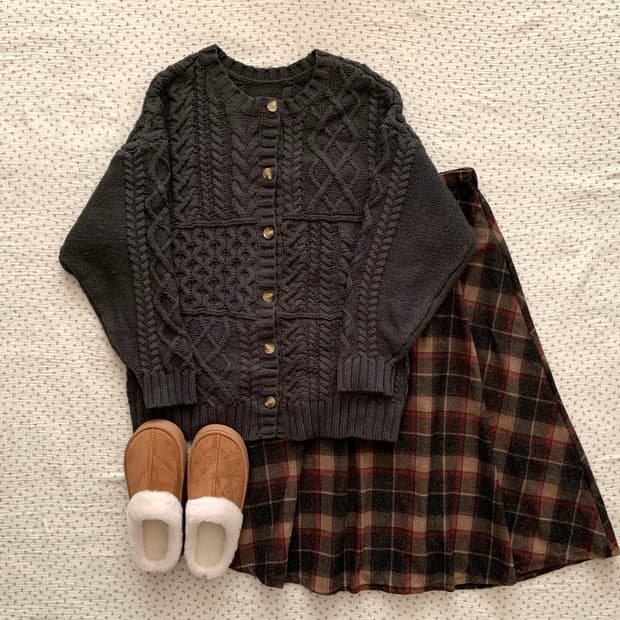 모리 패치 케이블 니트 가디건