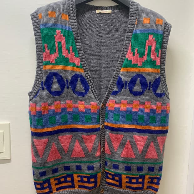 빈티지 울 니트 베스트