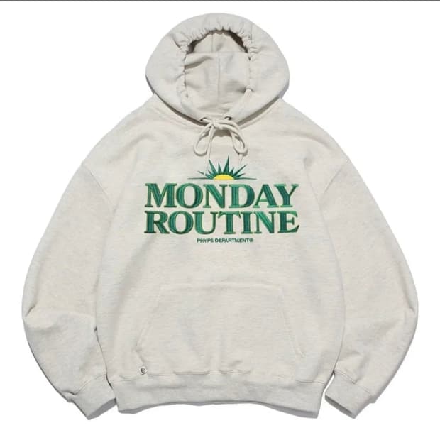 피지컬에듀케이션 먼데이루틴 후드티