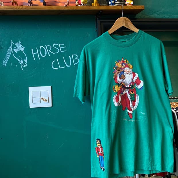 90's hanes santa claus T shirt