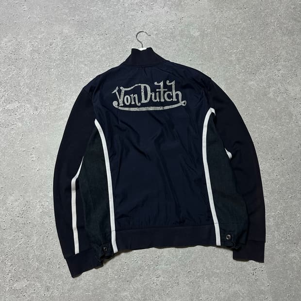 본더치 빅로고 네이비 데님믹스 코튼자켓