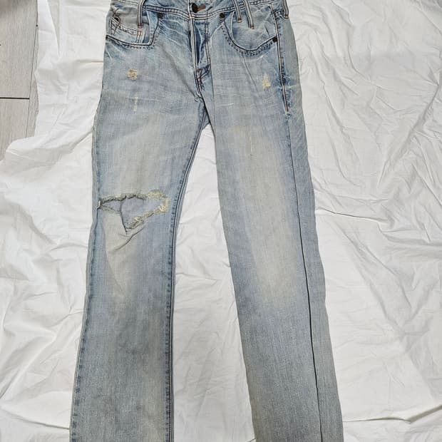 리바이스 쿠퍼스 데미지 워싱 데님 팬츠 28-29