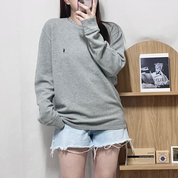 [정품] 폴로 그레이 / 블랙포니 와플티 [ L ]