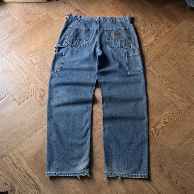 [36]칼하트 USA 덩가리핏 싱글니 카펜터 워크 데님 팬츠