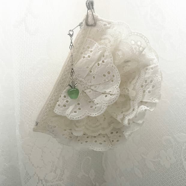 Green Apple Keyring 청사과 원석 미니 키링 백챰