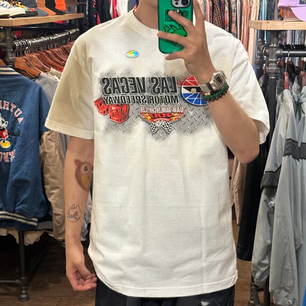 [HI] 빈티지 카 반팔티 화이트