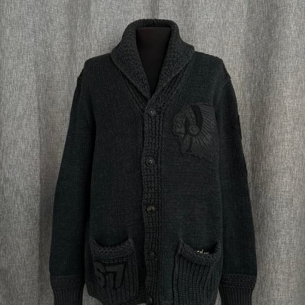 폴로 랄프 로렌 인디언 패치 가디건/#3494