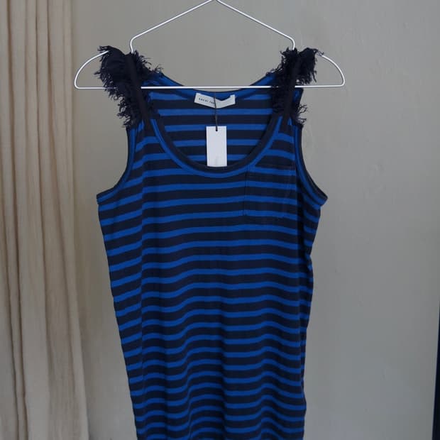 sacai luck Striped Sleeveless Top