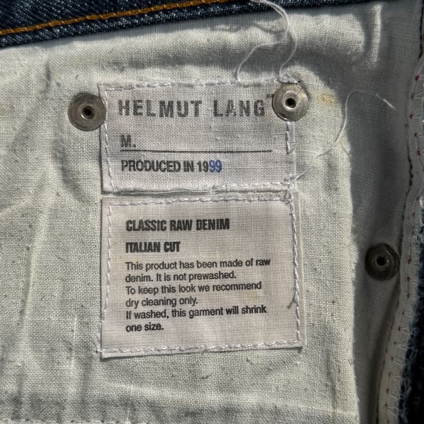 HELMUT LANG – 1999 Raw Denim Panim