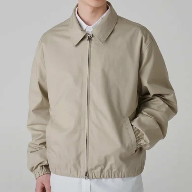 무신사 스텐다드 코튼 미니멀 블루종 재킷 베이지 XL