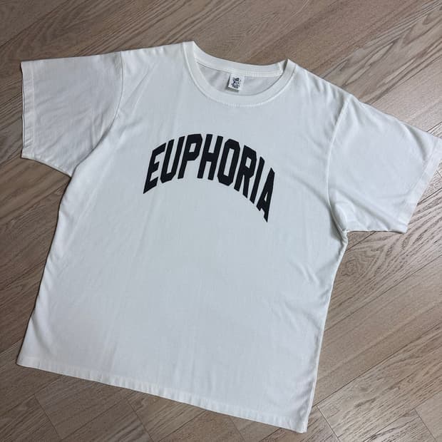 컬렉트피시스 EUPHORIA 반팔 티셔츠 화이트 L 사이즈