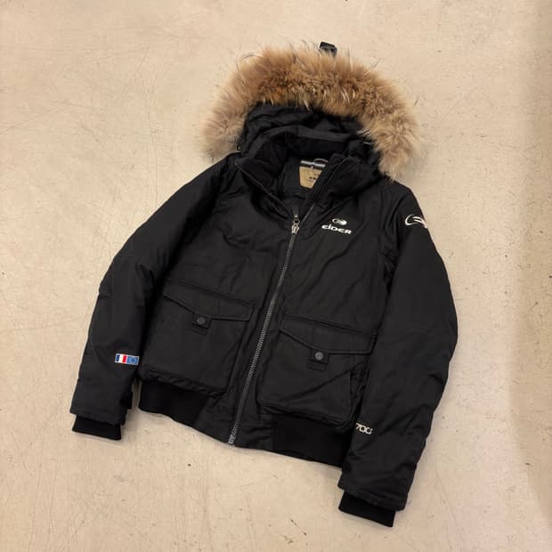 아이더 700 퍼 다운 블랙 패딩