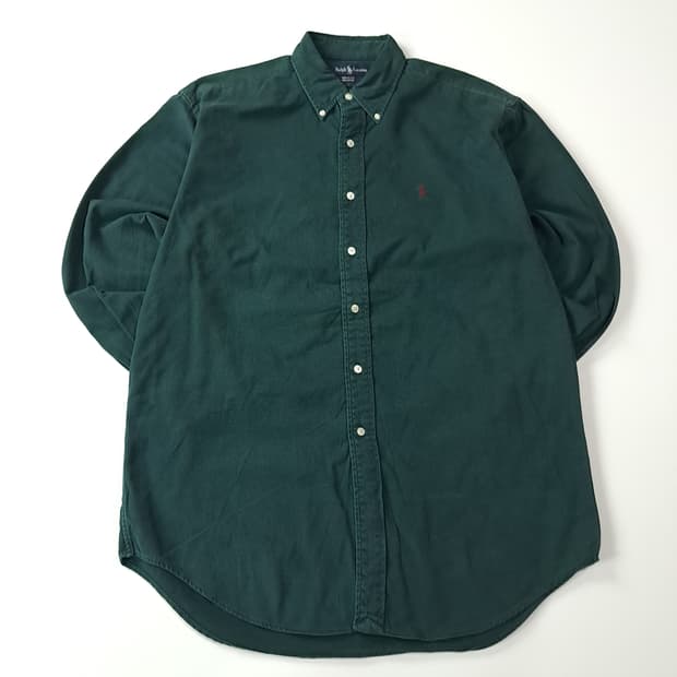 CJ468 2XL 폴로 90s 미국판 진그린 셔츠 남방