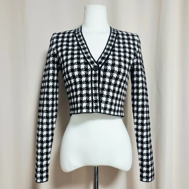 산드로 크롭 니트 가디건 24년템 (55/표기1) 1회착/상태최상