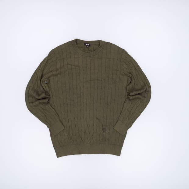 L 유니클로 케이블 니트 0417H1