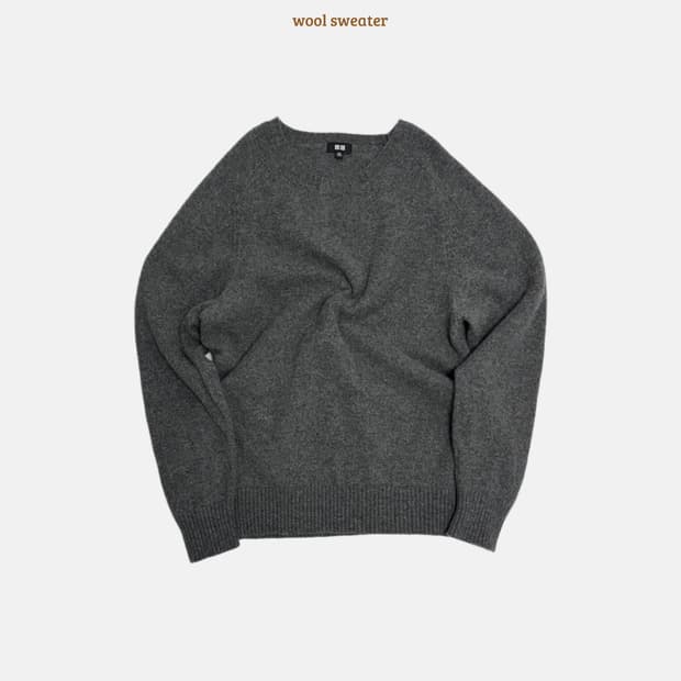 유니클로 울 니트 스웨터