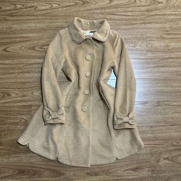 빈티지 브라운 라떼 리본 코트 히메갸루 로걀 라떼 히메카지 리즈리사깔